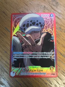 ENGLISH Trafalgar Law OP14-001 ALT ART Leader L - THE AZURE SEA'S SEVEN 7 OP-14 - Image 1
