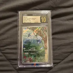 Graded Pokemon Card JPN Sv7 Stellar Miracle Meditite 111/102 AR CGC Pristine 10 - Image 1