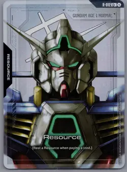 Gundam TCG Card Game Dual Impact Foil Resource GD02 C+ R-012 Gundam AGE-1 Normal - Image 1