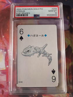 Pokemon Gold Ho-oh Back Steelix 6 of Spades Poker Deck Playing Card PSA 10 POP11 - Image 1
