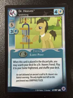 My Little Pony MLP Card DR. HOOVES Unblinking #197 UR 2013 Enterplay LP-NM - Image 1