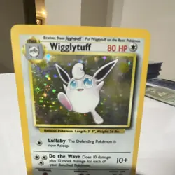 Pokemon Wigglytuff Jungle Holo Rare 16/64 80 HP Card 1999 error missing symbol - Image 4