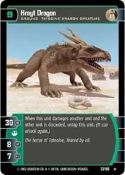 STAR WARS TCG WOTC A NEW HOPE KRAYT DRAGON 23/180 NM/MINT Top Shelf Card - Image 1