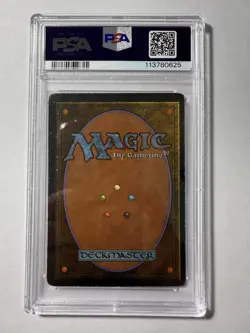 MTG Melissa Benson Signed Shivan Dragon Revised PSA 5 EX Card PSA 9 Auto - Image 3