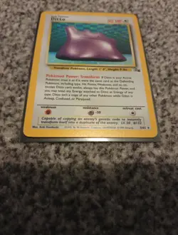 Pokemon Card Ditto 3/62 Fossil Set Holo Rare 1999 WOTC TCG - Image 1