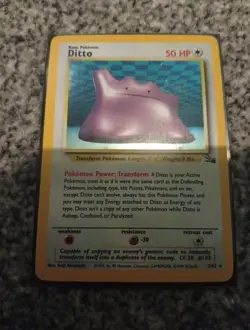 Pokemon Card Ditto 3/62 Fossil Set Holo Rare 1999 WOTC TCG - Image 2