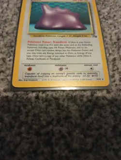 Pokemon Card Ditto 3/62 Fossil Set Holo Rare 1999 WOTC TCG - Image 3