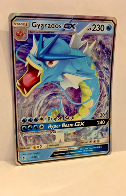 Gyarados GX Pokemon Card - Holo Foil Rare - Mint Condition - PSA 8 and above! - Image 1