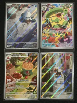 Pokemon TCG Illustration Rare Lot - Snover, Ludicolo, Appletun, Litleo 4 Cards - Image 1