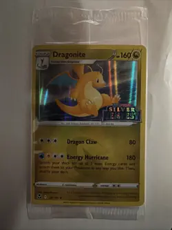 Pokemon TCG Dragonite (Silver Tempest Stamped) 131/195 Holo Promo Card SEALED - Image 1