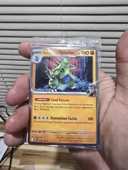 Sealed Pokemon Center Stamped Team Rockets Tyranitar Promo Card 096/182 - Image 1