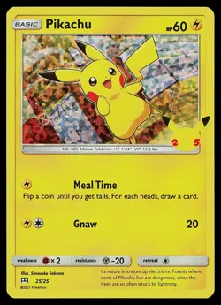 Pokemon Card - Pikachu McDonald's 25th Anniversary Promo 025/025 Holo - Image 1
