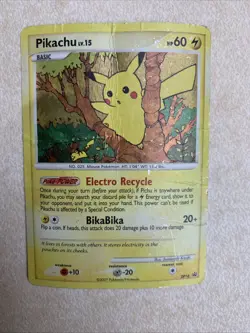 Pokemon TCG Pikachu DP16 2007 holo rare Promo Card HEAVY PLAYED Fast Shipping - Image 1