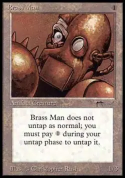 MTG English Brass Man Light Play Normal Arabian Nights - Image 1