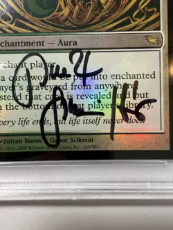 MTG Wheel of Sun and Moon Autographed Foil Shadowmoor PSA 7 NM Card PSA 9 Auto - Image 4