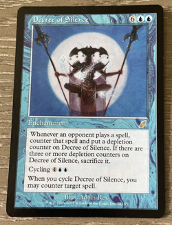 Decree of Silence Scourge Blue Rare MTG NM Magic: The Gathering - Image 1