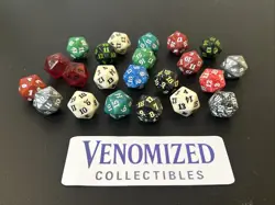 LARGE Magic The Gathering 20 Sided Spindown Life Counter Dice Lot of 22 - Image 1