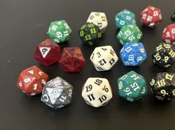 LARGE Magic The Gathering 20 Sided Spindown Life Counter Dice Lot of 22 - Image 2