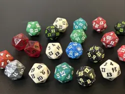 LARGE Magic The Gathering 20 Sided Spindown Life Counter Dice Lot of 22 - Image 3