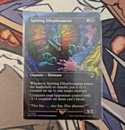 MTG Spitting Dilophosaurus Universes Beyond: Jurassic World - NM Borderless FOIL - Image 1
