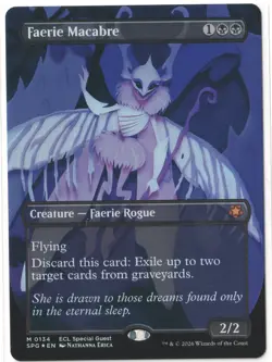 MTG Faerie Macabre #0134 Special Guest Lorwyn Eclipsed Foil Mythic Rare NM - Image 1
