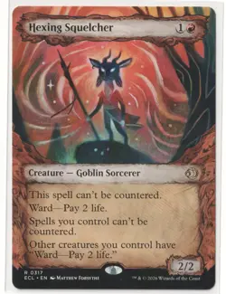 MTG Hexing Squelcher #0317 Showcase Lorwyn Eclipsed RARE NM IN HAND - Image 1