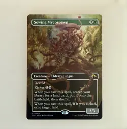 Magic the Gathering: Sowing Mycospawn (Borderless) Modern Horizons 3 Foil NM - Image 1