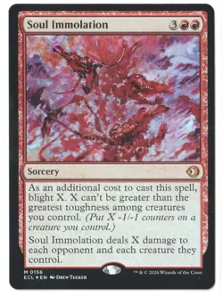 MTG Soul Immolation #0156 Lorwyn Eclipsed FOIL Mythic Rare NM IN HAND - Image 1