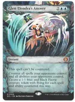 MTG Glen Elendra's Answer #0306 Showcase Lorwyn Eclipsed MYTHIC Rare NM IN HAND - Image 1
