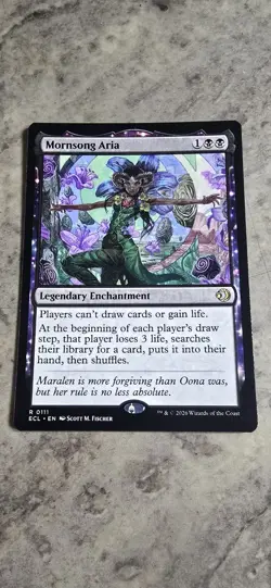 Mornsong Aria Lorwyn Eclipsed Regular Legendary Enchantment Rare MTG NM - Image 1