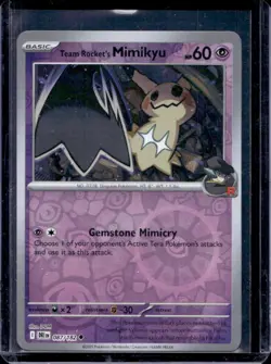 2025 Pokemon SV Destined Rivals Team Rocket's Mimikyu Reverse Holo #087/182 - Image 1