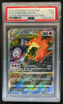 2022 Pokemon Sword & Shield Black Star Promos Charizard VST #SWSH262 PSA 7 - Image 1