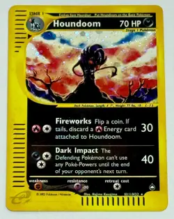 2003 Aquapolis Houndoom Holo Foil Rare H11/H32 WOTC E-Reader Series Pokemon NM - Image 1