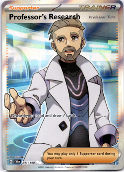 Pokemon TCG Professor's Research 241/198 Scarlet & Violet Base Holo Near Mint - Image 1