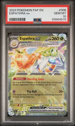2024 POKEMON PAF EN-PALDEAN FATES #006 ESPATHRA EX PSA 10 - Image 1