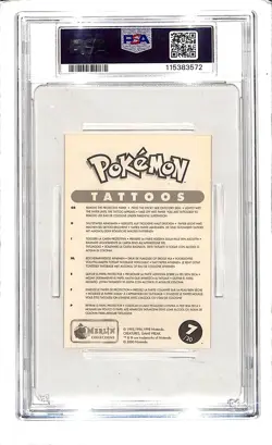 2000 Merlin Pokemon Tattoos Charmander Pidgeotto Snorlax #7 PSA 6 EX-MT - Image 2