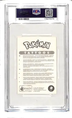 2000 Merlin Pokemon Tattoos Charmeleon Charizard Exeggcute w/ Coating #8 PSA 7 - Image 2
