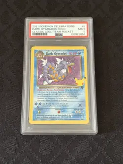 2021 POKEMON CELEBRATIONS DARK GYARADOS HOLO #8 PSA 9 MINT NEW - Image 1