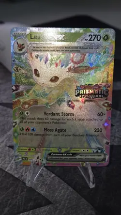 Pokemon Leafeon ex - Prismatic Evolutions Stamp 006/131 promo - print line error - Image 2