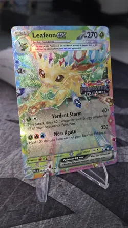 Pokemon Leafeon ex - Prismatic Evolutions Stamp 006/131 promo - print line error - Image 4