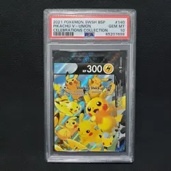 2021 Pokemon: PIKACHU V UNION SWSH140 - [Black Star Promo] - Gem Mint PSA 10 💎 - Image 1
