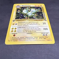 Pokemon 1st Edition Fossil Non Holo Magneton 26/62 NS1 - Image 3