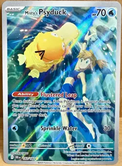 Misty’s Psyduck 193/182 SV:10 Destined Rivals Illustration Rare Holo Pokemon TCG - Image 1