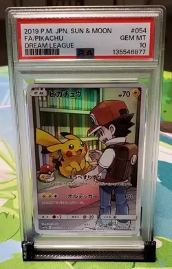 PSA Gem Mint 10 Pikachu (JP) Pokemon 054/049 sm11b Dream League - Image 2