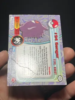 2000 Topps Pokemon TV Animation Edition Series 2 Foil #94 Gengar hp/dmg - Image 4