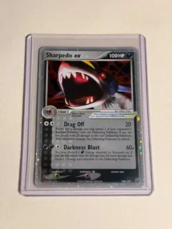 Pokemon TCG Sharpedo EX 104/107 Ultra Rare Holo Pokemon - Read Description - Image 2