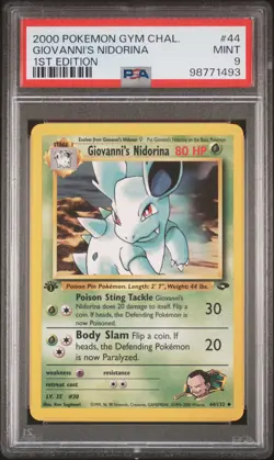 2000 POKEMON GYM CHALLENGE 1ST ED #44 GIOVANNI'S NIDORINA PSA 9 - Image 1