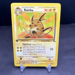 Pokemon 1st Edition Fossil Non Holo Raichu 29/62 NS1 - Image 1