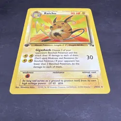 Pokemon 1st Edition Fossil Non Holo Raichu 29/62 NS1 - Image 3