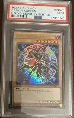 2020 YU-GI-Oh! MVP1-ENSV3 Dark Magician GRADED PSA MINT 9 - Image 1